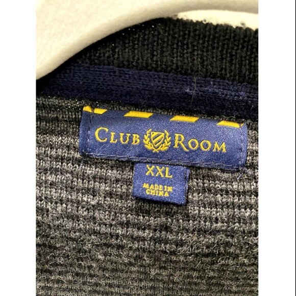 Club Room Black Merino Wool V-neck Sweater - Size XXL (EUC) - Picture 3 of 4